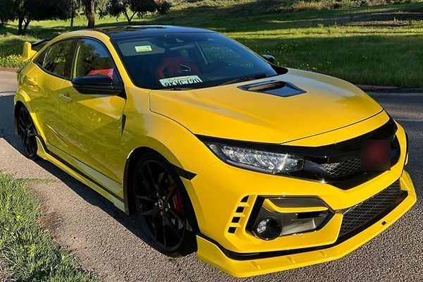 Yellow Honda Civic Type R